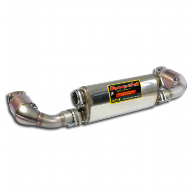 Silencioso trasero Derecho-Izquierdo "Sport" + Catalizador metalico Sistema "Turbo-back" 2xØ70mm 100% acero inoxidable AISI 304