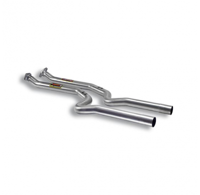 Tubos delanteros Derecho-Izquierdo Sistema completo 100% Acero Inox tamaño grande  Ø75mm BMW E60 / E61 523xi (N53 - Sedan + Tour