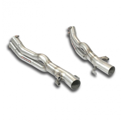 Tubo delantero Derecho-Izquierdo (Reemplaza catalizador) Sistema 100% Acero Inox tamaño grande 2 x Ø70mm - para silenciosos tras