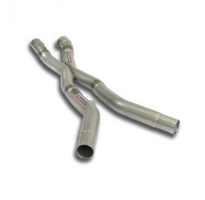 Tubos centrales Derecho-Izquierdo "X-Pipe" Sistema 100% Acero Inox 2 x Ø70mm - 2 x Ø65mm Solo sistema completo FERRARI 612 Scag