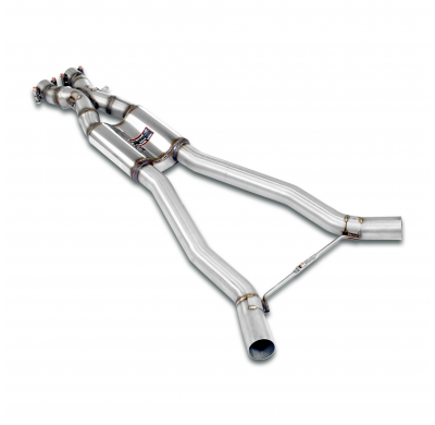 Tubo en X resonante Sistema completo 100% de acero inoxidable, 2 x Ø70 mm BMW E63 Coupè M6 5.0i V10 '05 -> Resonated "X-Pipe" SI