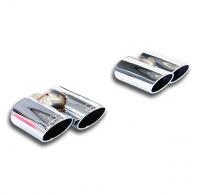Kit colas de escape Derecha-Izquierda 100x75  Right - Left exit system, 100% Stainless steel - (For Tiguan R rear bumper) - Full
