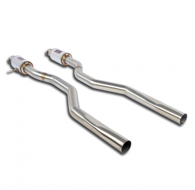 Silencioso central Derecho-Izquierdo Sistema 100% de acero inoxidable, tamaño extragrande 2 x Ø76 mm - Solo kit completo MERCEDE