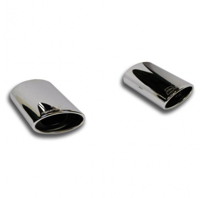Kit colas de escape Derecha-Izquierda ovaladas 145x95 Sistema 100% acero inoxidable, gran tamaño Ø80 mm - Ø76 mm AUDI S3 8VA Sp