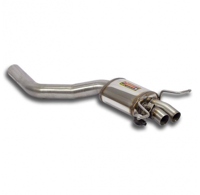 Silencioso trasero derecho con válvulas (Para colas de escape OEM) Sistema 100% de acero inoxidable 2 x Ø80 mm - Solo kit comple