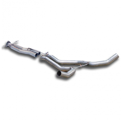 Kit tubos centrales + "Y-Pipe" (Reemplaza silencioso central OEM) Sistema 100% de acero inoxidable 1x70mm->2xØ60mm - Para modelo