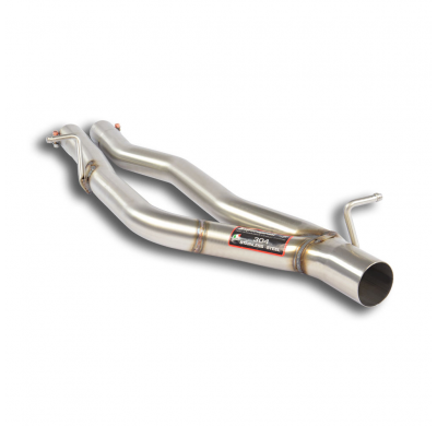 Tubo central derecho-izquierdo Sistema de escape doble de acero inoxidable 100%, sobredimensionado: 1 x Ø90 mm - 2 x Ø60 mm -