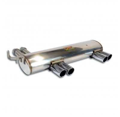 Silenciador trasero "Touring" derecho - izquierdo Con homologación CEE Sistema silencioso 100% Acero Inox tamaño grande 2x Ø 63,