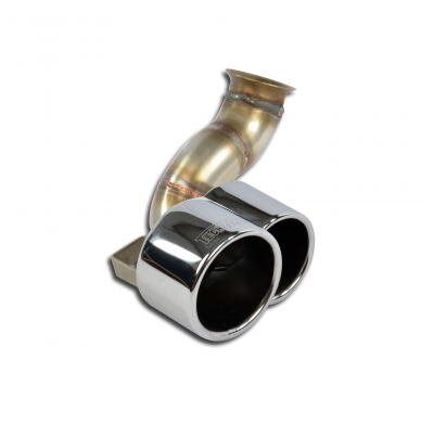 Cola de escape derecha Oo 100-80 Sistema 100% de acero inoxidable - Solo kit completo PORSCHE 996 Carrera 4S (For 3.8L engine co