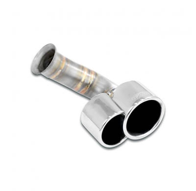 End pipe Left oO 80-100 Sistema 100% de acero inoxidable - Sobredimensionado 2 x Ø63,5 mm -> 2 x Ø54 mm - Solo kit completo PORS