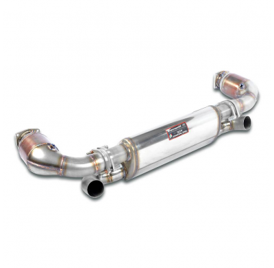 Silencioso trasero Derecho-Izquierdo "Sport" + Catalizador metalico Sistema de escape deportivo 100% de acero inoxidable, sobred