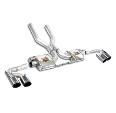 Escape trasero derecho - izquierdo "Racing" OO100 "Gris metalizado" Sistema de arce 100% inoxidable 2 x Ø70 mm PORSCHE 958 CAYEN