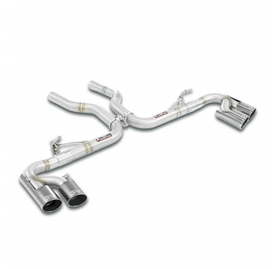Rear pipe Right - Left OO100(Muffler delete) "Gun Metal Grey" Sistema 100% de acero inoxidable, 2 x Ø70 mm PORSCHE 958 CAYENNE S