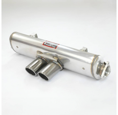 Silencioso trasero OO 90 "Gun Metal Grey" 100% acero inoxidable "Cabezal de copa + Sistema completo" PORSCHE 991 GT3 4.0i (500 C
