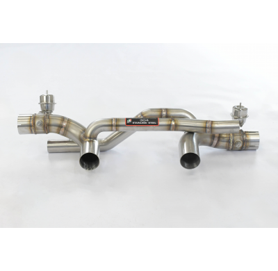 Kit de tubo trasero derecho - izquierdo con válvulas (vacío) (eliminación del silenciador) 100% Stainless steel "Cat.-back" syst
