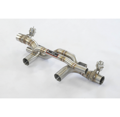 Kit de tubo trasero derecho - izquierdo con válvulas (vacío) (eliminación del silenciador) 100% Stainless steel "Cat.-back" syst