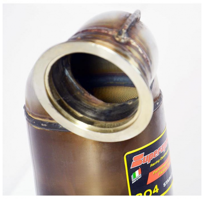 Kit de tubo de escape turbo + convertidor catalítico metálico WRC 100 CPSI (elimina el filtro de partículas de gasolina) Sistema