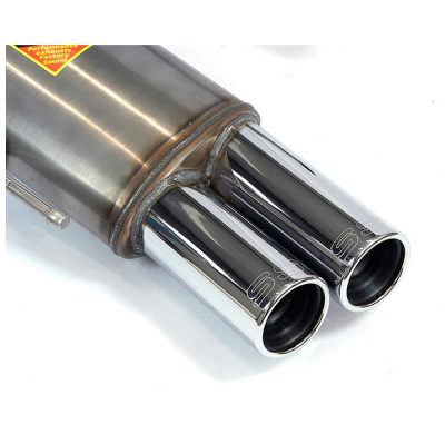Connecting pipe + rear exhaust OO76 STEEL 409  ALTERNATIVA: Sistema "Kat-Back" en acero inoxidable 409 con acabado en arce. FIAT