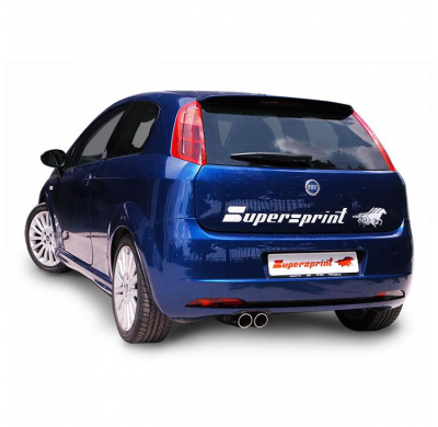 Tubo De Conexión + Escape Trasero Oo76 Acero 409 - Fiat Grande Punto (Tipo 199) 1.4i 16v (95 Cv) '06 -> '09 Supersprint