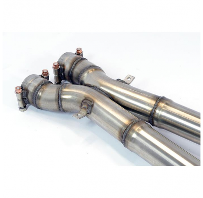Tubo en X Sistema completo 100% de acero inoxidable, 2 x Ø70 mm BMW E63 Coupè M6 5.0i V10 '05 -> X-Pipe SIN HOMOLOGACION Supersp