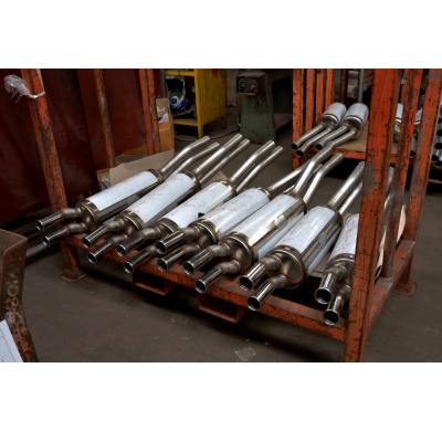 Rear exhaust OO54 Sistema de escape deportivo 100% acero inoxidable - 2 x Ø50 mm. Solo kit completo. BMW E24 M 635CSi Kat (S38 E