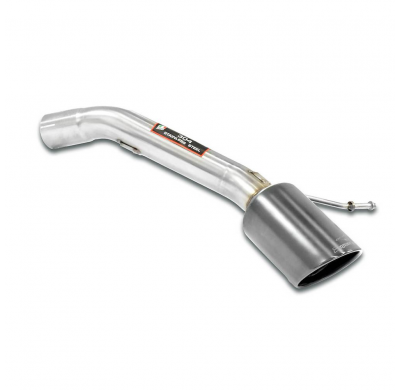 Tubo trasero derecho "Gun Metal Grey" O120 (Anula silencioso) Sistema 100% de acero inoxidable, sobredimensionado 2 x Ø65 mm - S