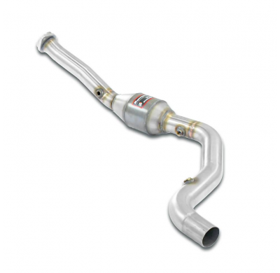 Catalítico metálico delantero derecho Kit de tubo de bajada 100% acero inoxidable, sobredimensionado 2 x Ø65 mm para sistema de