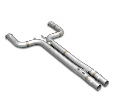 Tubos centrales Derecho-Izquierdo "H-Pipe" Escape central 100% acero inoxidable, sobredimensionado 2 x Ø70 mm - Para los silenci