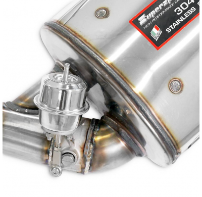 Rear exhaust Left 100x75 con válvula Kit de silenciador trasero con válvulas, 100% acero inoxidable - (Para todos los modelos) M