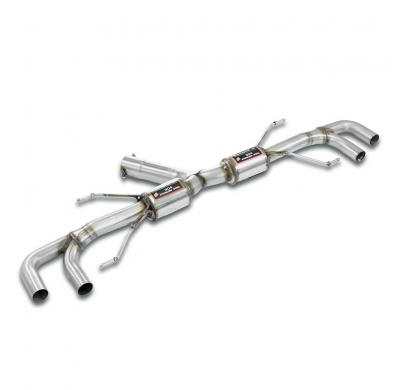 Silencioso trasero "Race" Sistema "Cat.-back" 100% de acero inoxidable, sobredimensionado Ø76 mm - Solo kit completo MASERATI Gr