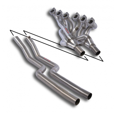 Colectores + Tubos De Conexión 100% Acero Inox - Bmw E12 528i (M30) '77 -> '81 (Modelo Usa ) Supersprint