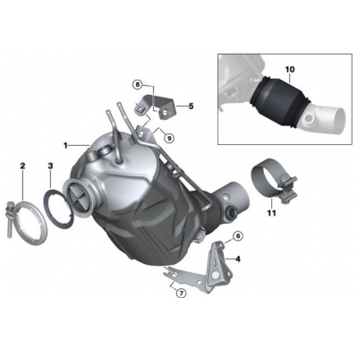 Downpipe Kit (Motor B47 - Euro6)(Reemplaza Filtro Particulas Diesel) - Bmw F36 Lci Gran Coupè 420dx (B47 - 190 Hp) 2016 -> Super