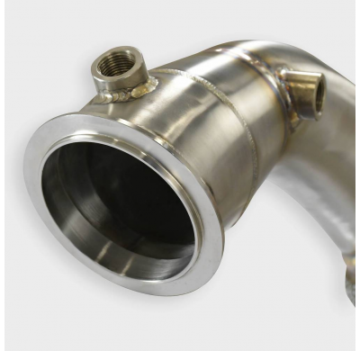 Turbo downpipe kit Derecho-Izquierdo (Reemplaza catalizador)Accepts the stock "Cat.-Back" system Kit de tubo de bajada derecho +