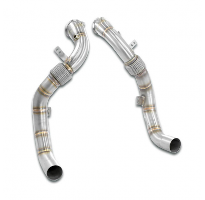 Turbo downpipe kit Derecho-Izquierdo (Reemplaza catalizador)Accepts the stock "Cat.-Back" system Kit de tubo de bajada derecho +