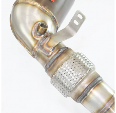 Kit turbo downpipe + Catalizador metalico derecho Acepta el sistema original "Cat.-Back" Kit de tubo de bajada derecho + izquier
