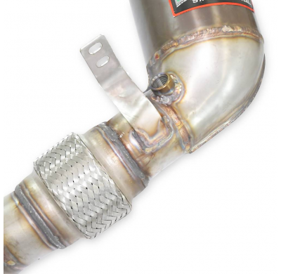Kit turbo bajante + Catalizador metalico izquierdo Acepta el sistema "Cat.-Back" de serie Kit de tubo de bajada derecho + izquie