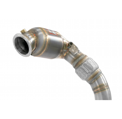 Turbo downpipe kit +  Catalizador metalico izquierdo 100CPSIAccepts the stock "Cat.-Back" system Kit de tubo de bajada 100% acer