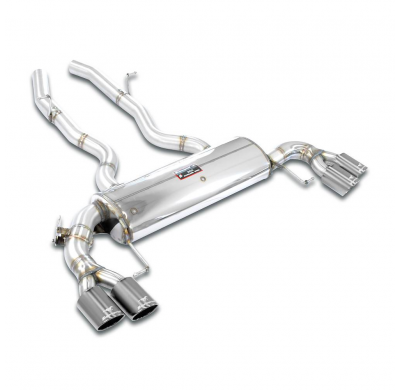 Rear exhaust "Gun Metal Grey" Right OO90 - Left OO90 con válvula Sistema 100% de acero inoxidable - (Elimina el filtro de partíc