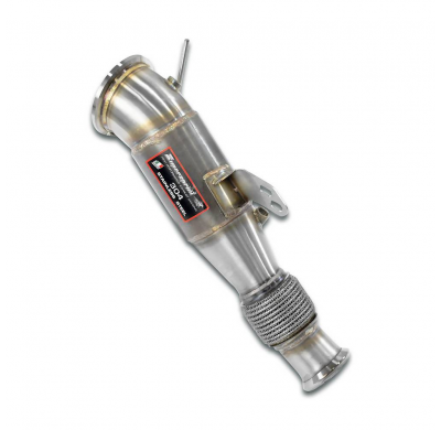 Kit de tubo de escape descendente + catalizador metálico 100CPSI WRC Sistema 100% de acero inoxidable - Bajante con conexión med