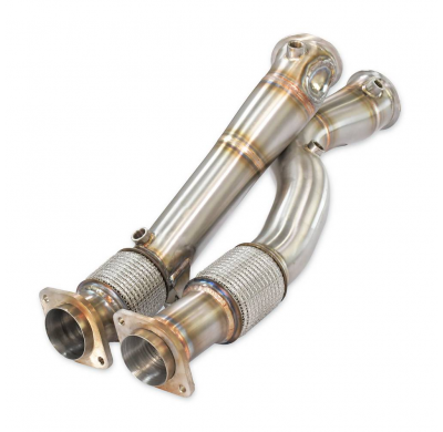 Turbo downpipe kit(Replaces pre-catalytic) Sistema 100% de acero inoxidable: elimina el catalizador primario. BMW F97 X3 M (S58