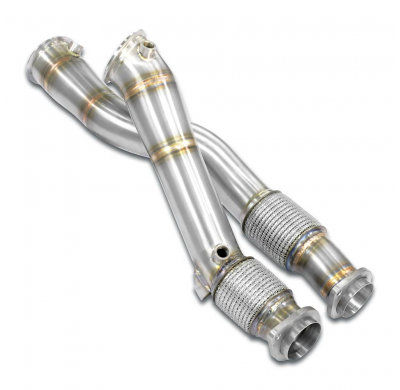Turbo downpipe kit(Replaces pre-catalytic) Sistema 100% de acero inoxidable: elimina el catalizador primario. BMW F97 X3 M (S58