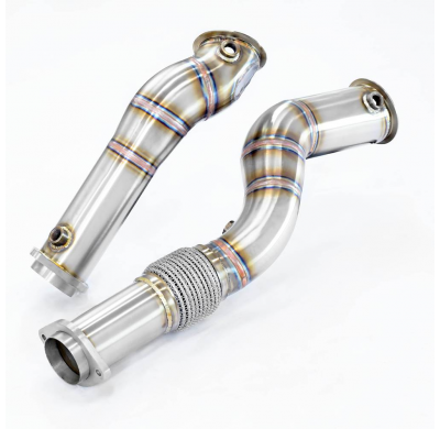 Kit de tubo de escape para turbo (sustituye al precatalizador) Acero inoxidable 100% - Elimina el catalizador primario BMW G80 M