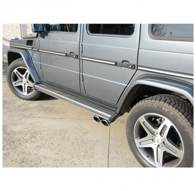 Escape Trasero Izquierdo 120x80 "Racing" - Mercedes W463 (2-Puertas) G 500 V8 (M113 3v Motor) 1998 -> 2008 Supersprint