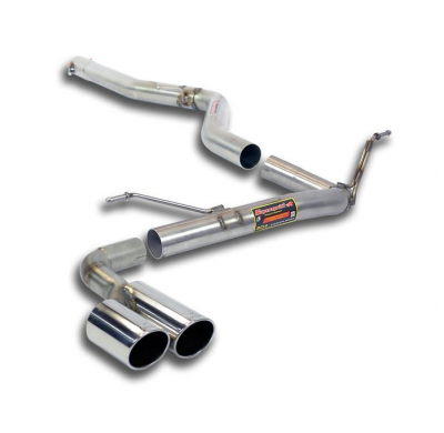 Tubo De Conexión + Tubo Trasero O80 (Anula Silencioso)  - Bmw F34 Gran Turismo 320d Xdrive (184 - 190  Cv) 2013 -> Supersprint