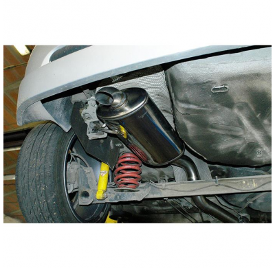 Silencioso trasero "Stealth" Sistema Ø 63,5mm tamaño grande 100% Acero Inox "Grupo N" RENAULT CLIO II 2.0i RS 172 ' 99 -> ' 01 S