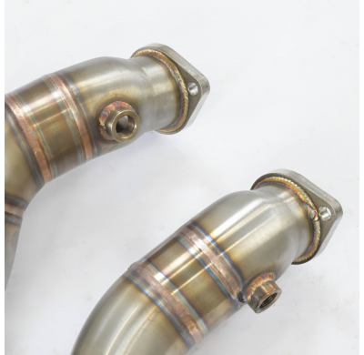 Downpipe kit (Reemplaza catalizador)  Sistema 100% Acero Inox, 2 x Ø60mm Solo sistema completo BMW E36 M3 (Para Motor N54 Bi-Tur