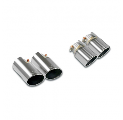 Colas de escape Derecha-Izquierda OO100 "Gun Metal Grey" Kit de silenciador trasero para la sección central de serie - Solo kit
