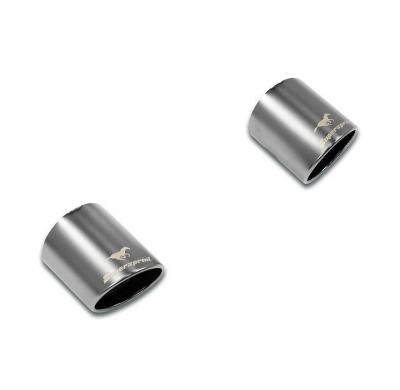 Colas de escape Derecha-Izquierda "Gun Metal Grey" O 120 Sistema 100% de acero inoxidable, sobredimensionado Ø76 mm - para parac