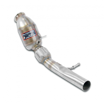 Tubo de escape izquierdo + catalizador metálico 200CPSI Sistema 100% de acero inoxidable ALFA ROMEO STELVIO QUADRIFOGLIO 2.9i V6