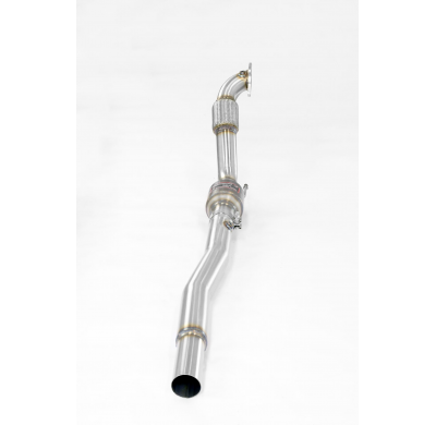 Turbo downpipe kit con catalizador metalico 200 CPSI Sistema 100% Acero Inox tamaño grande  Ø80mm -> Ø70mm -> Ø65mm VW GOLF VI G